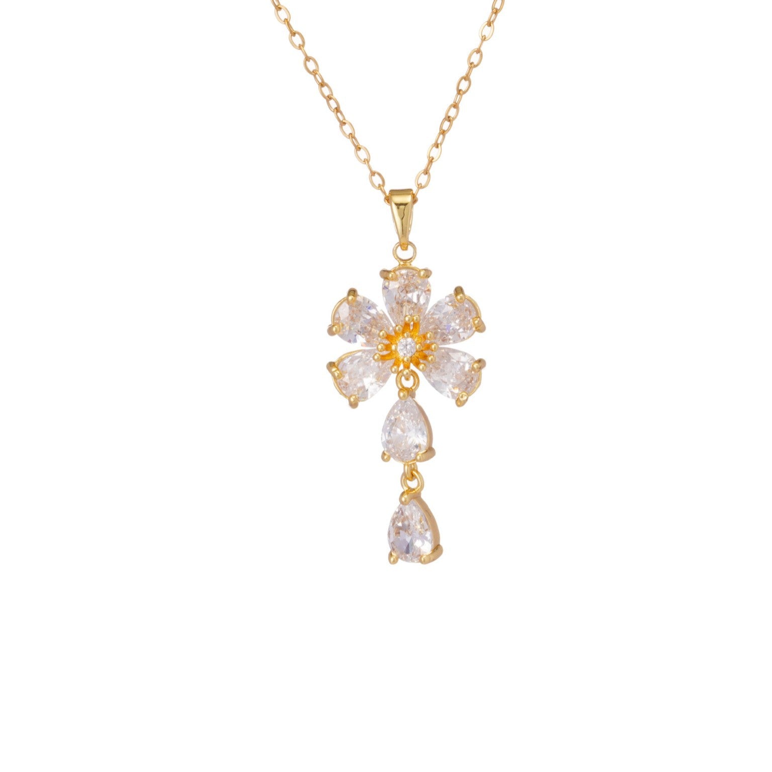 Wholesale Butterfly Flowers  Light and Luxurious Clavicle Necklace