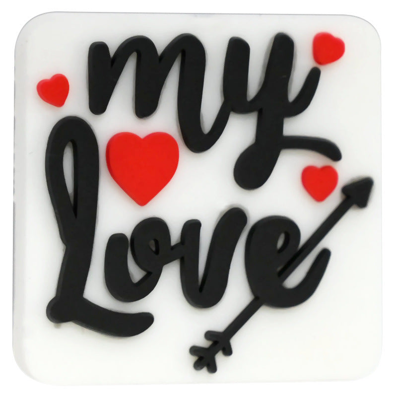 Wholesale  Random  100pcs/pack Valentine' s Day Beads Focal Beads