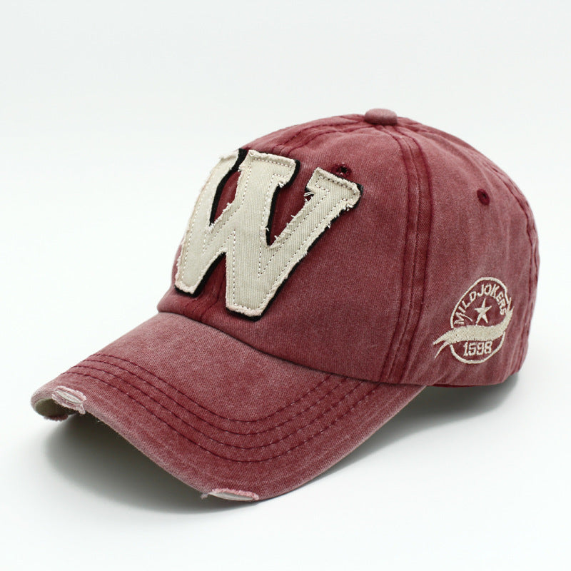Wholesale W Letter Embroidery Cotton Baseball Cap