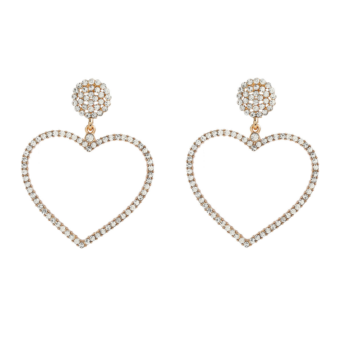 Wholesale Love Shaped Diamond Earrings
