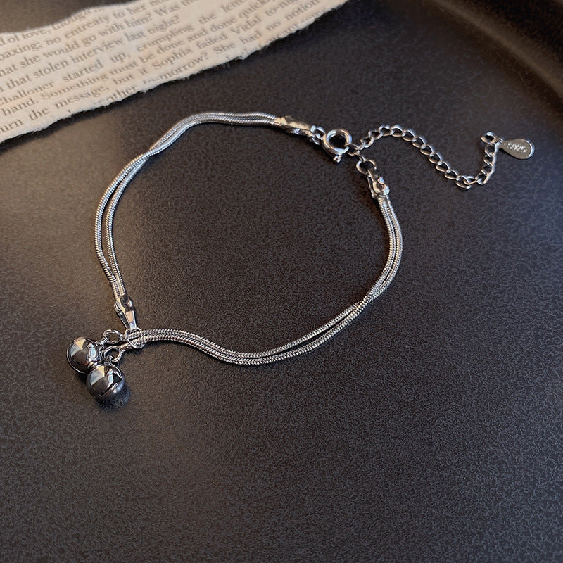 Wholesale Vintage Pearl Niche Advanced Titanium Steel Bracelet For Women