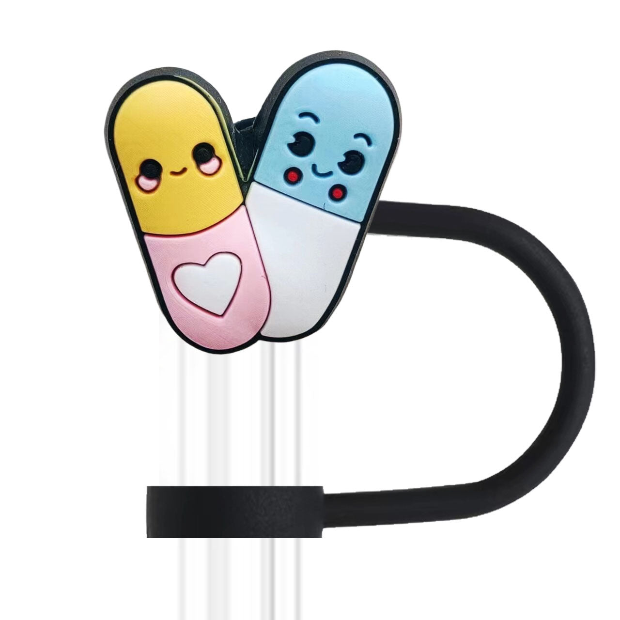 Wholesale 10pcs PVC 2-3cm Medical Series Cute Straw Cover Cup Decoration