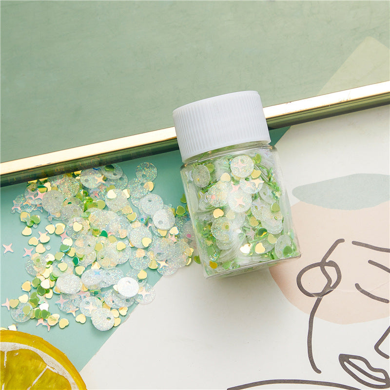 Wholesale DIY Handmade Material Crystal Drip Glue Starry Sky Mixed Glitter Gold Onion Sparkling Star Love Flowing Sand Filler