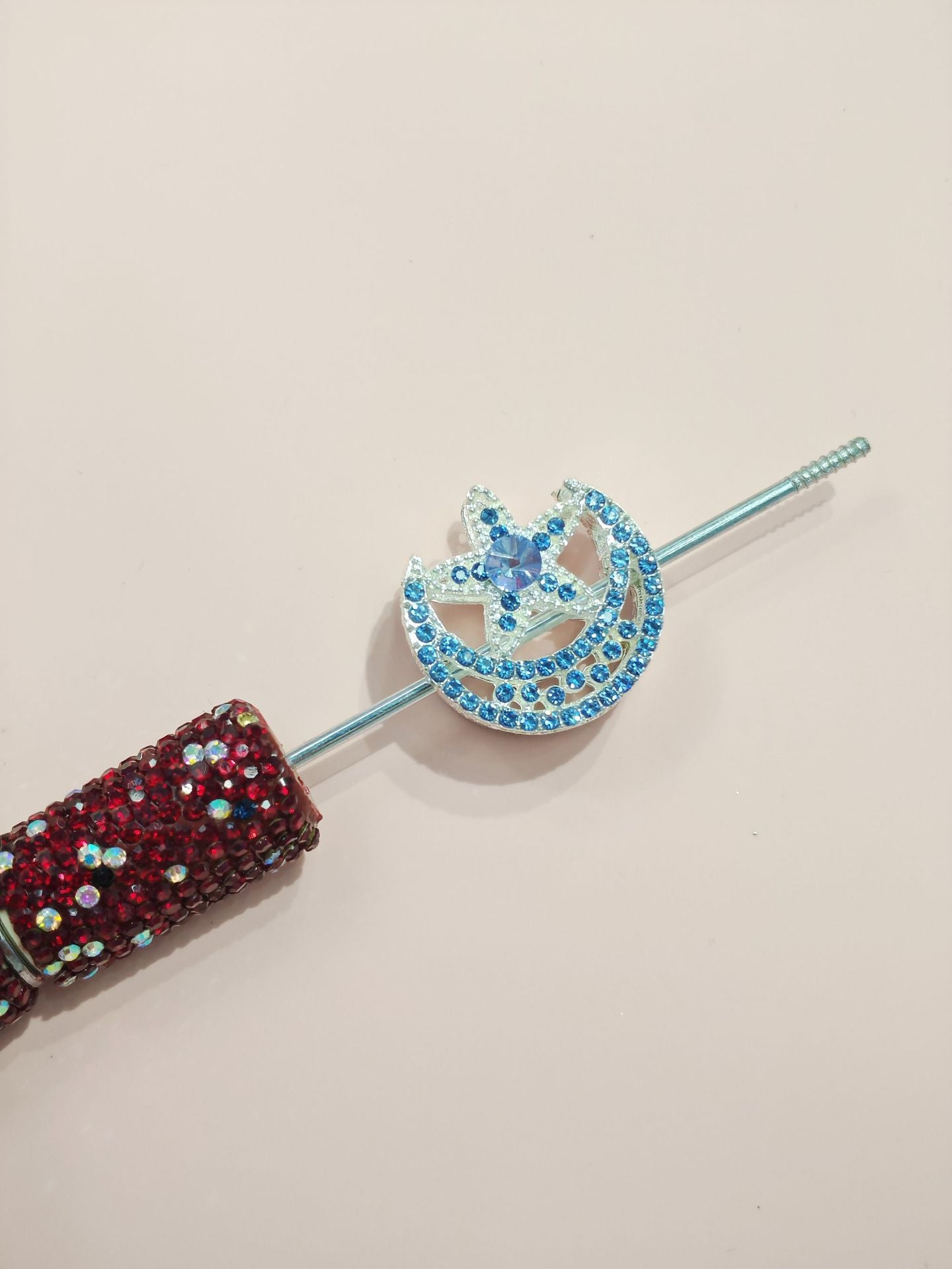 Wholesale 10pcs colored hollow star moon alloy beads