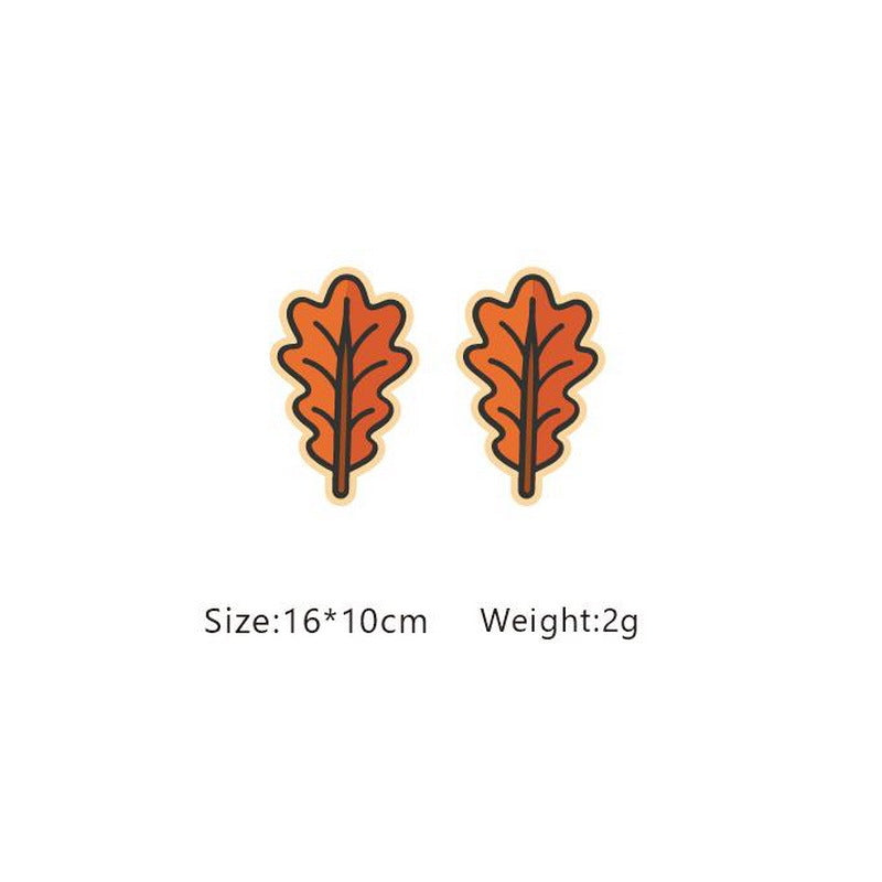 Wholesale Autumn Scene Wooden Earrings Pumpkin Maple Leaf Turkey Design Women S Fall Party Accessory