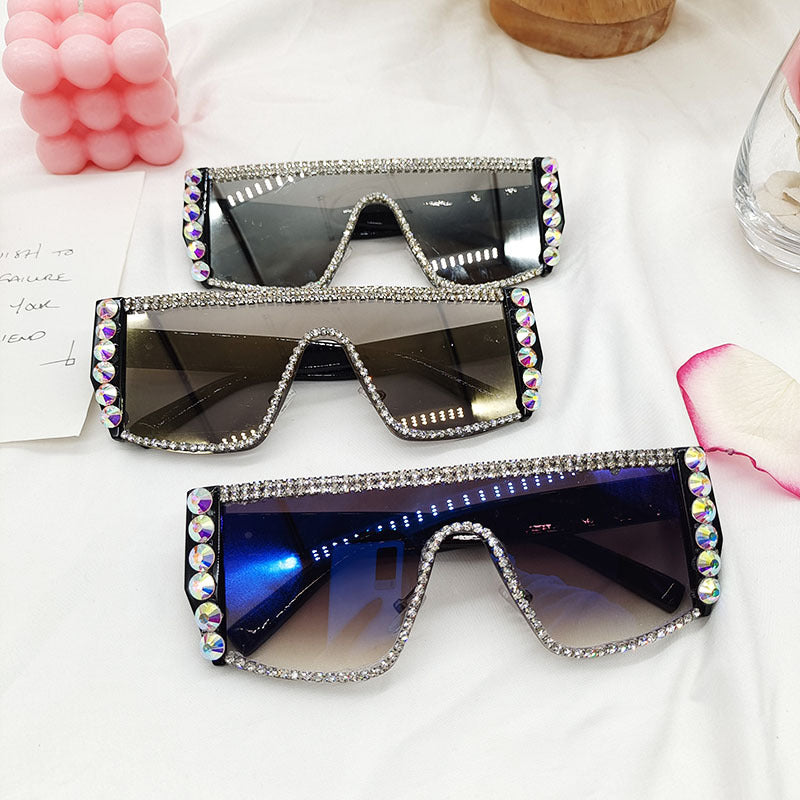 Nuevo al por mayor Gafas de sol de PC de un marco grande de una pieza