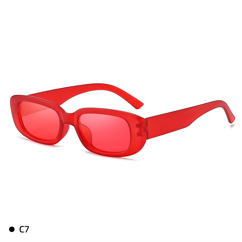 Wholesale PC Film Fashion Square Frame Solid Color Sunglasses