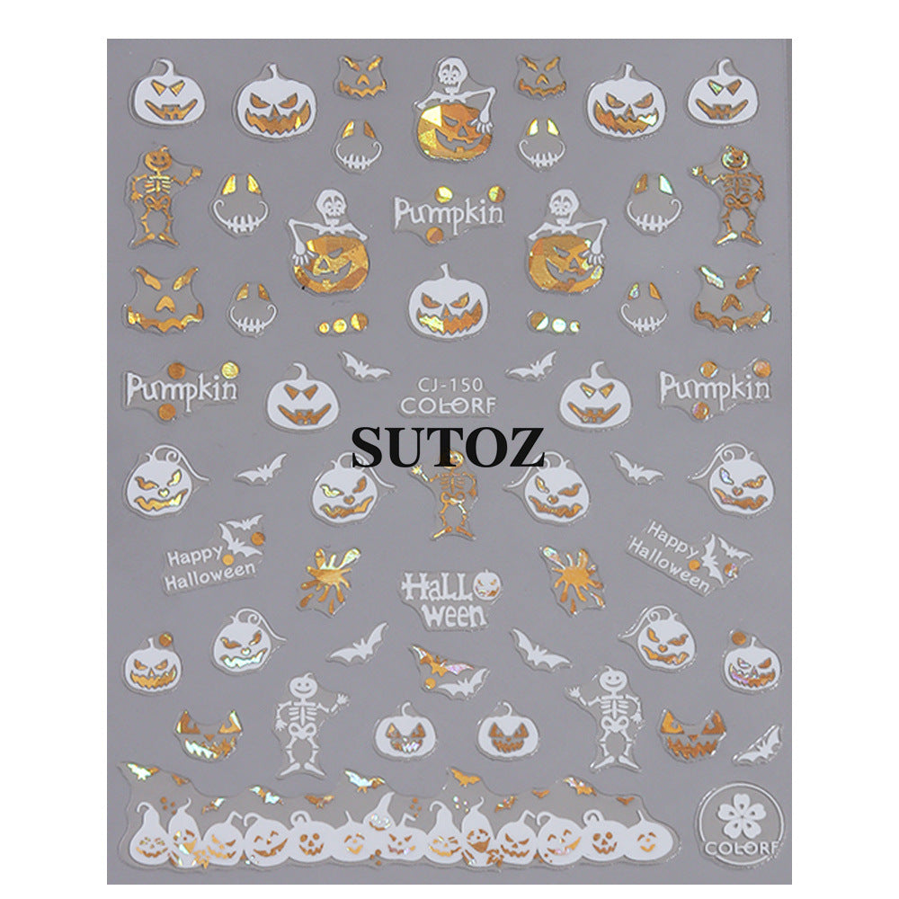 Wholesale 3pcs/pack cartoon platinum nail art stickers