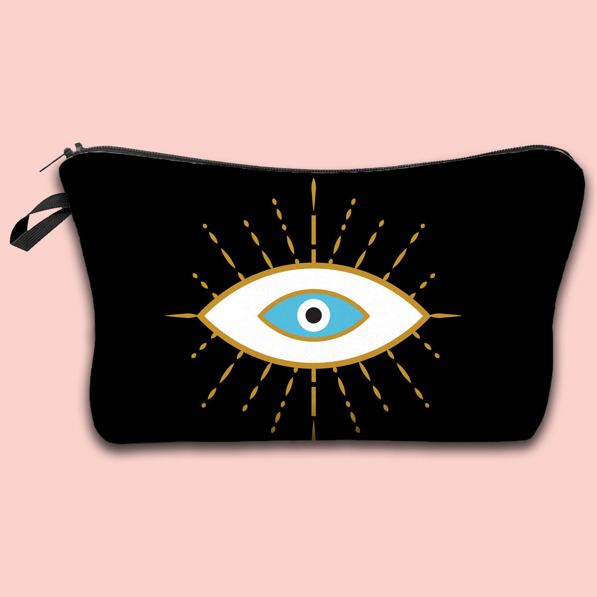 Wholesale Devil Eye Printed Pattern Polyester Cosmetic Bag