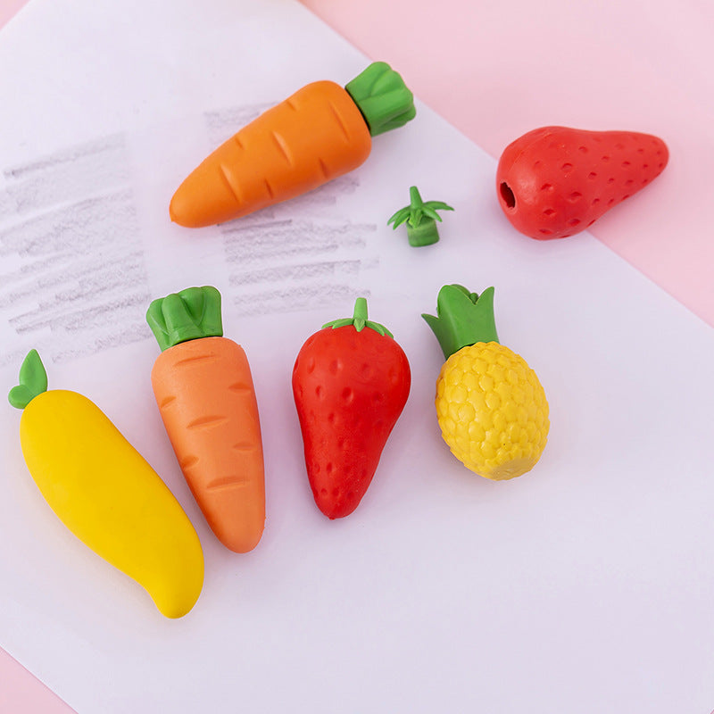 Wholesale Cartoon Shaped TPR Fruit Erasers