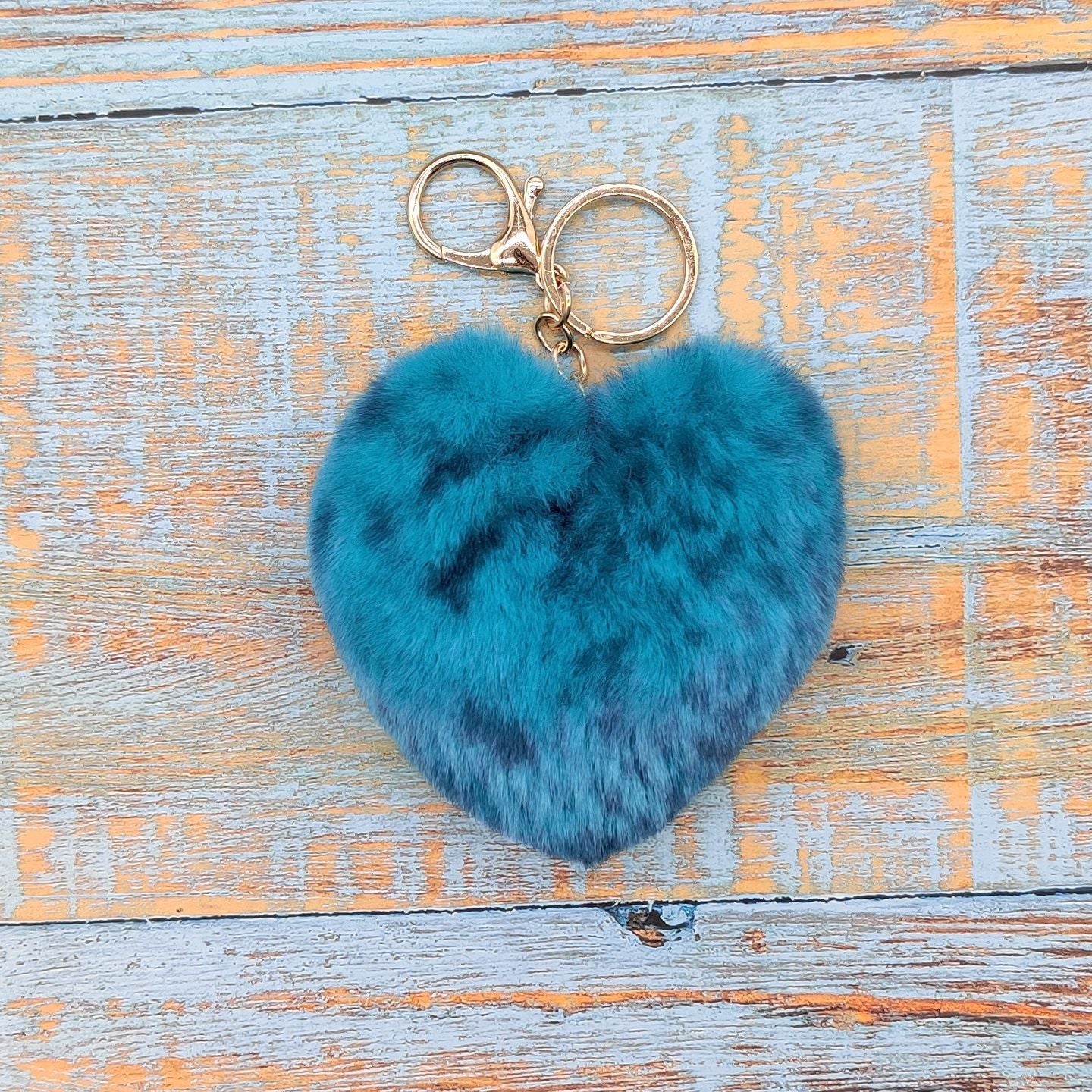 Wholesale  leopard love heart-shaped keychain
