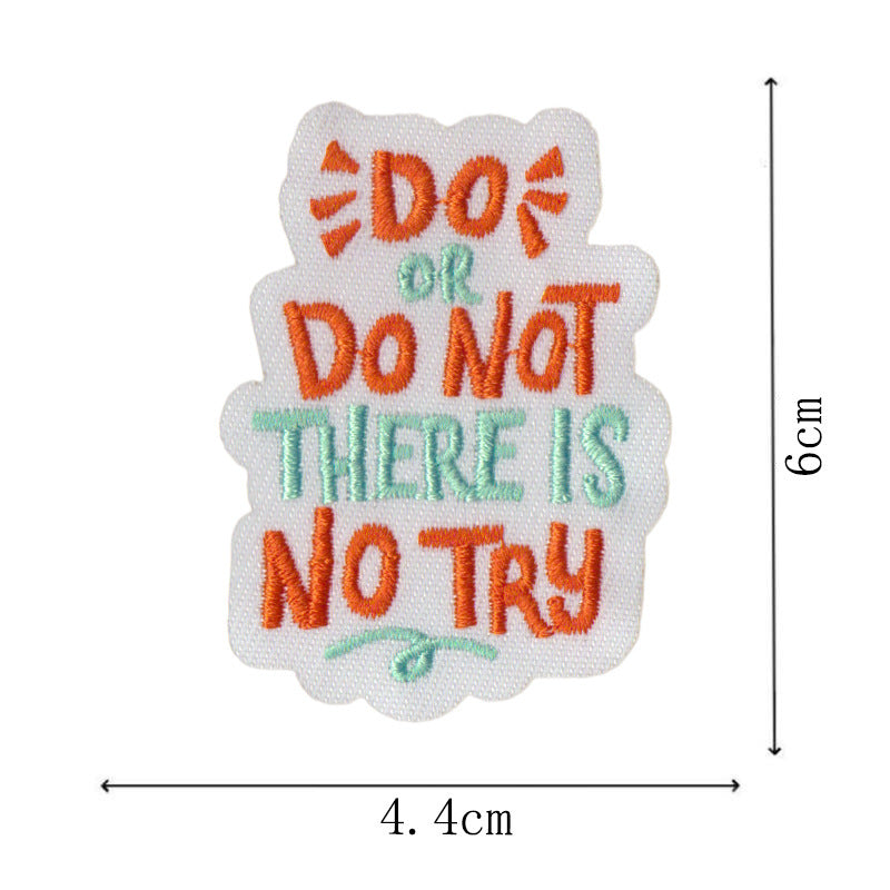 Wholesale Embroidered Inspirational Quote Patches Set 22 Pieces Star Motif Iron On Decorative Fashion Accessory For Coats Gift