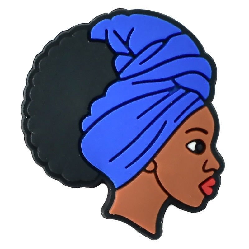 Wholesale  Random 100pcs  Black Girl Cartoon Ballpoint Pen Handmade Beads