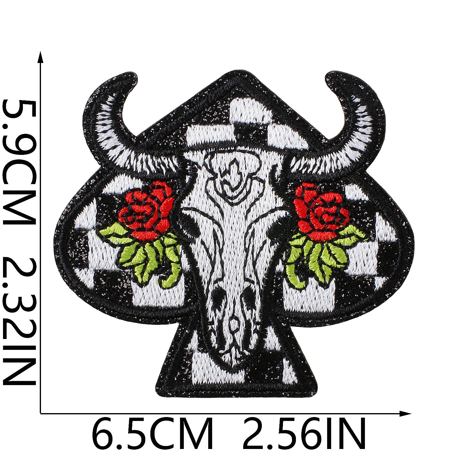 Wholesale Glitter Embroidered Fabric Patch Vintage American Retro Billiards Poker Cowboy Bow Flower Design For Clothing DIY Gift