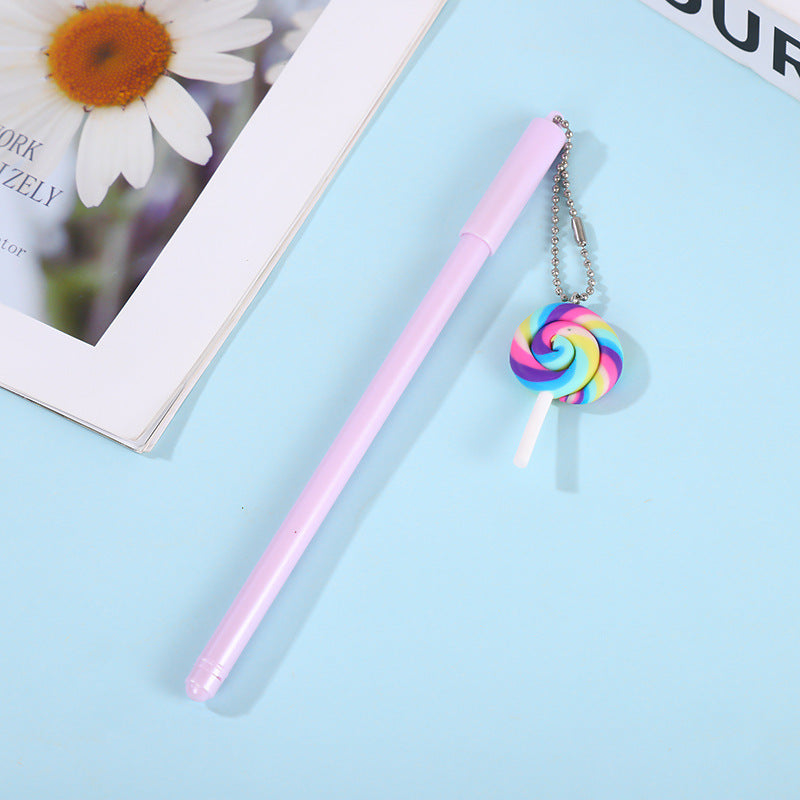 Wholesale Creative Lollipop Pendant Plastic Gel Pen