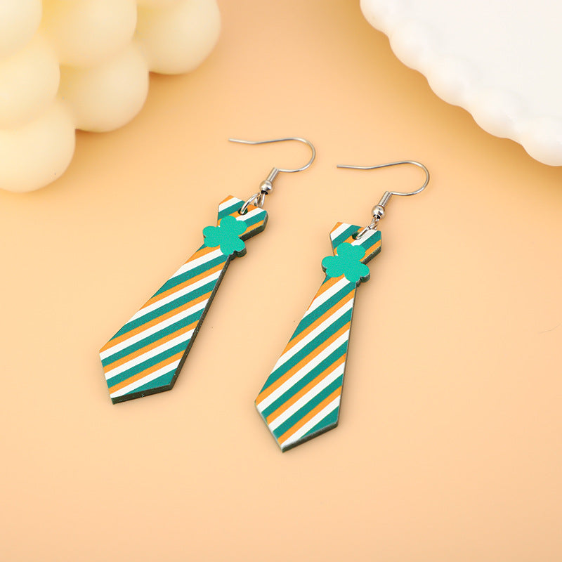 Wholesale St. Patrick's Day Stainless Steel  Carnival Personality  Earrings