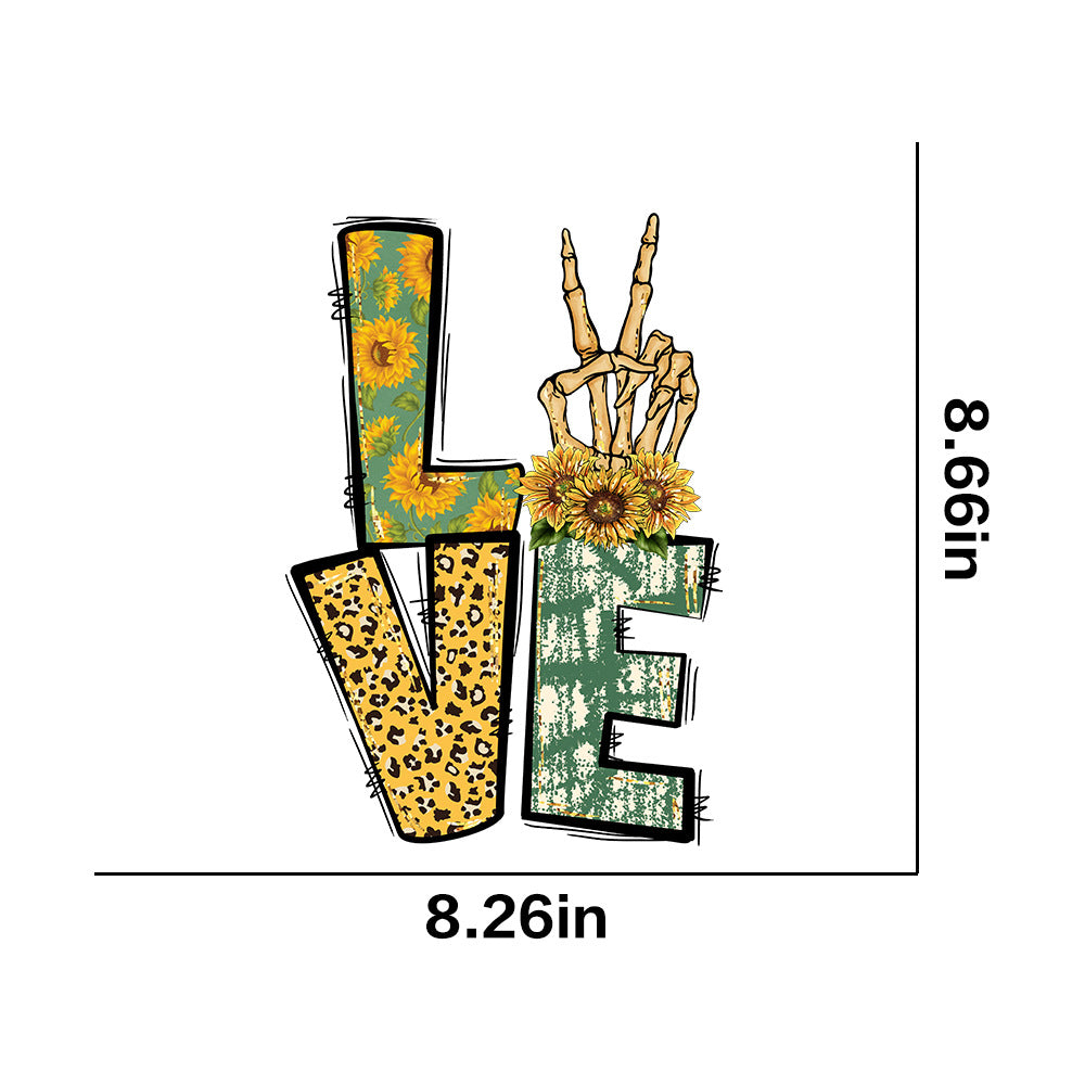 Wholesale 10pcs Butterfly and sunflower print UV DTF Ready to Press Transfers Wraps