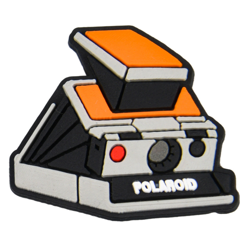 Wholesale 50PCS PVC DIY Hole Shoes Accessories Camera Series Shoe Flowers