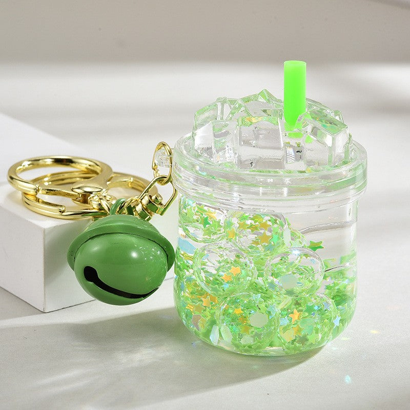 Wholesale Acrylic Oil-Filled Pendant Luminous Iceberg Cup Keychain