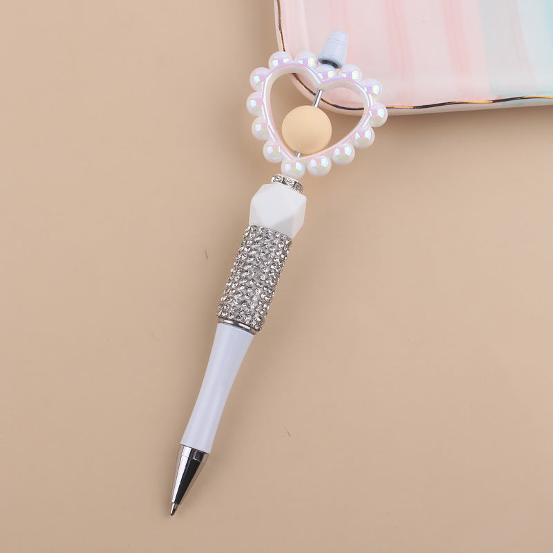 Wholesale Beaded Pens Love Beaded Silicone Water Diamond Beaded Pen