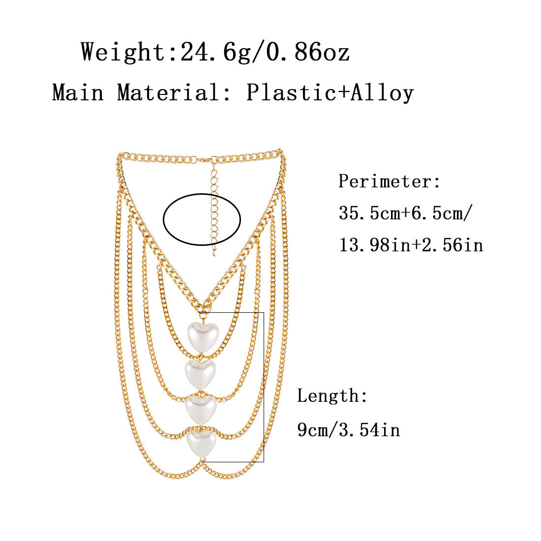 Wholesale  Tassel Peach Heart Imitation Pearl Peach Heart  Necklace