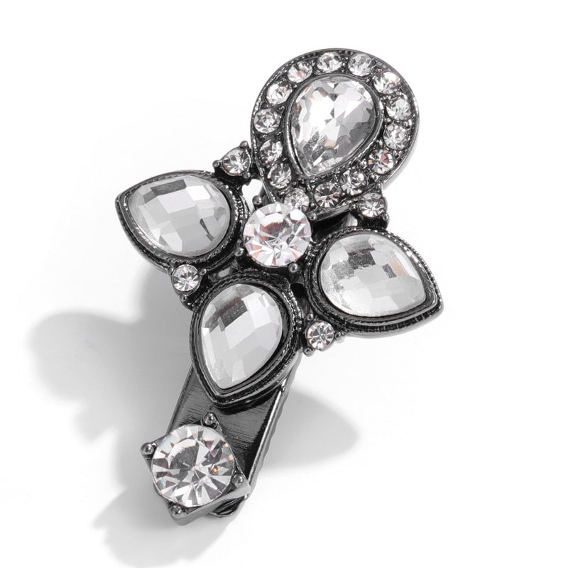 Wholesale Metal Pearl and Diamond Duckbill Clip