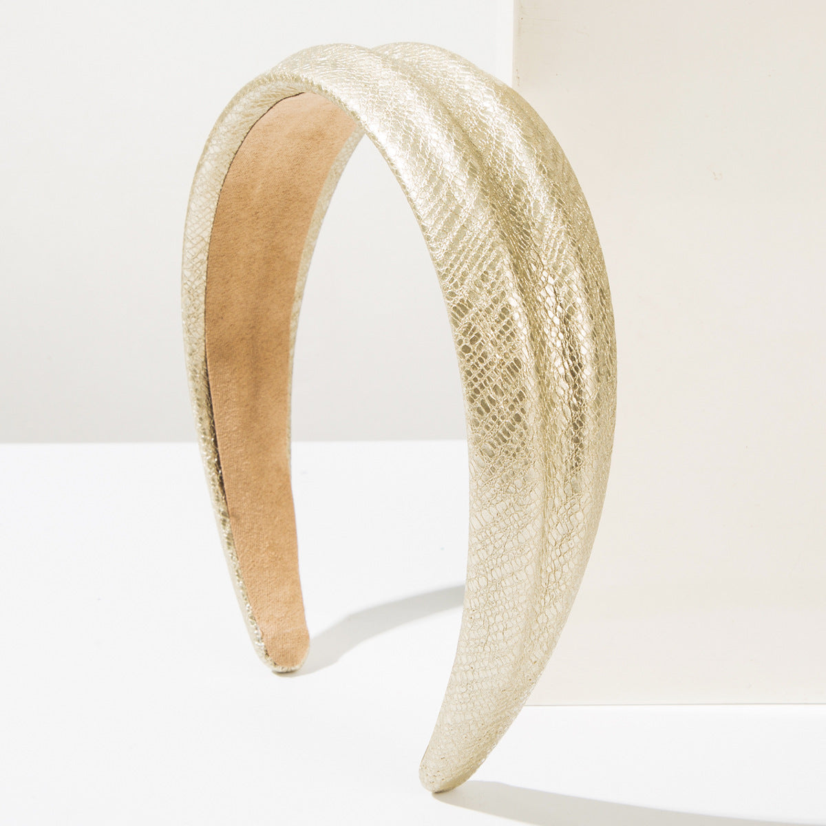 Wholesale Concave and convex snake leather headband wide brim hair accessories