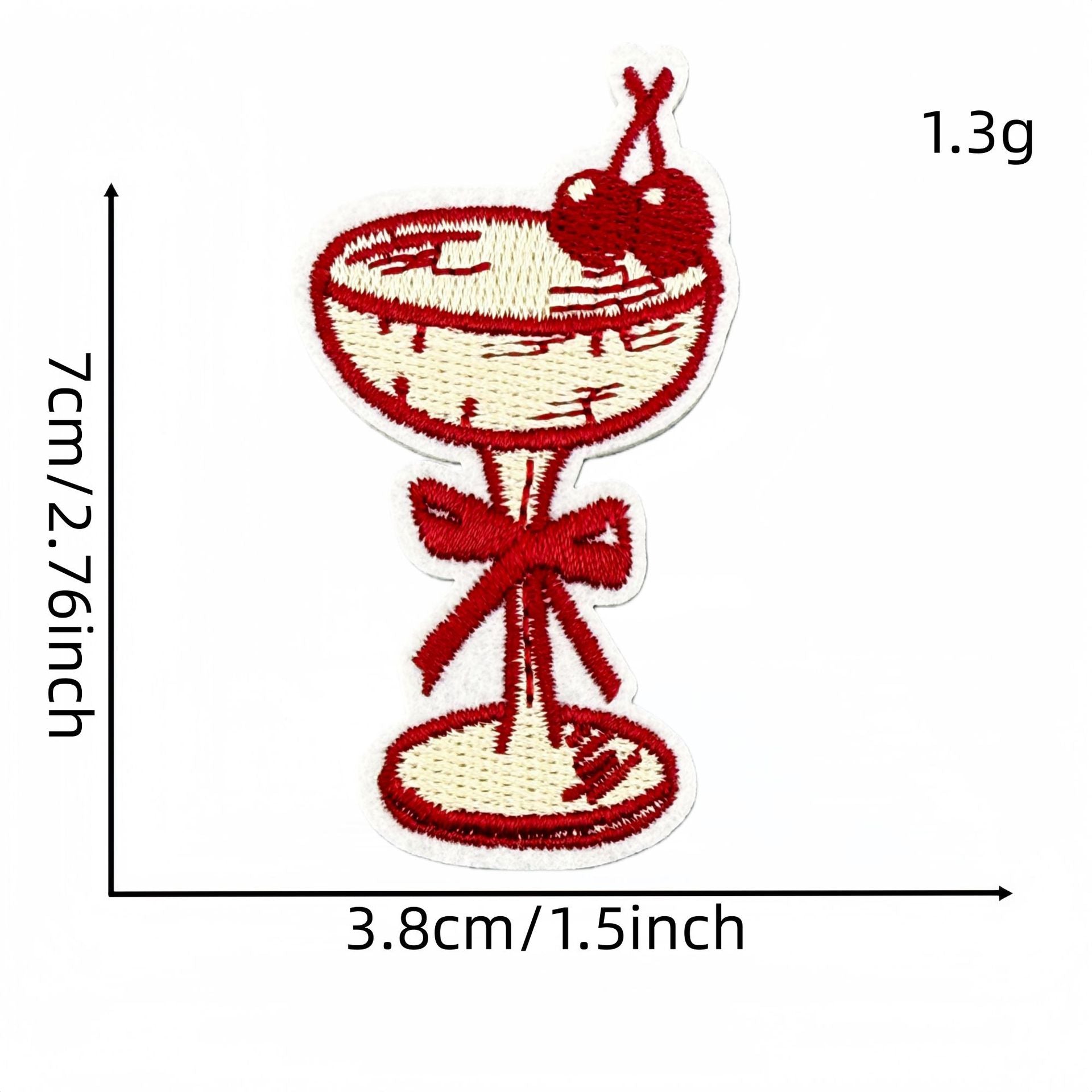 Wholesale Retro Red Valentine Embroidered Fabric Patch Ins Style Clothing Applique For DIY Craft And Resale