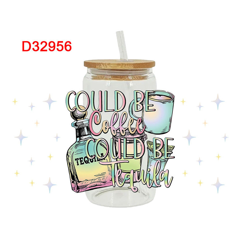 Wholesale  Butterfly Knot Dessert Beverage 16oz Cup UV DTF Wraps