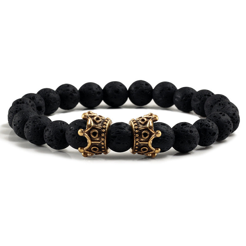 Wholesale Creative Beaded Double Crown Spaced Bead Bracelet