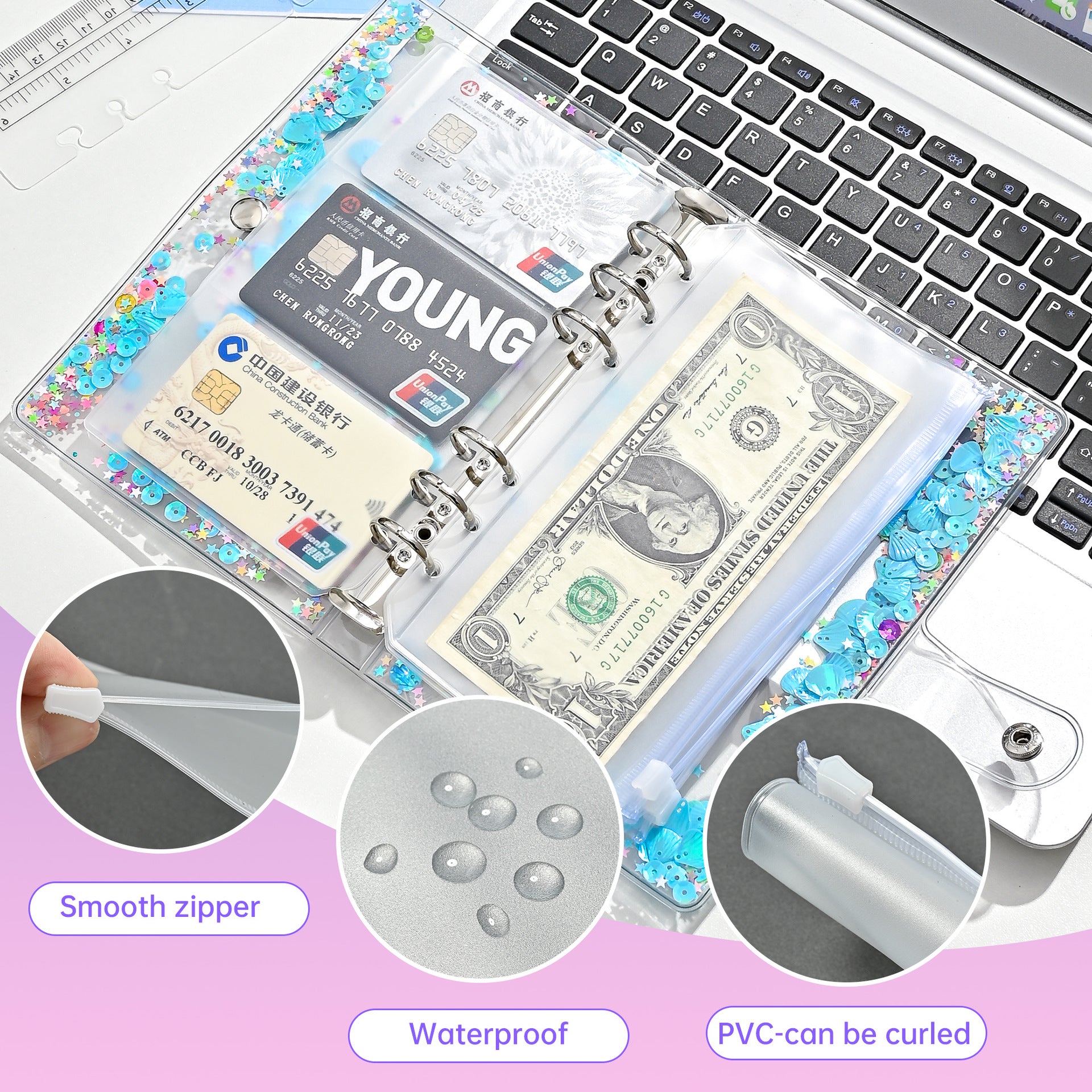 Wholesale Transparent A6 PVC Loose Leaf Folder Manual Ledger Loose Leaf