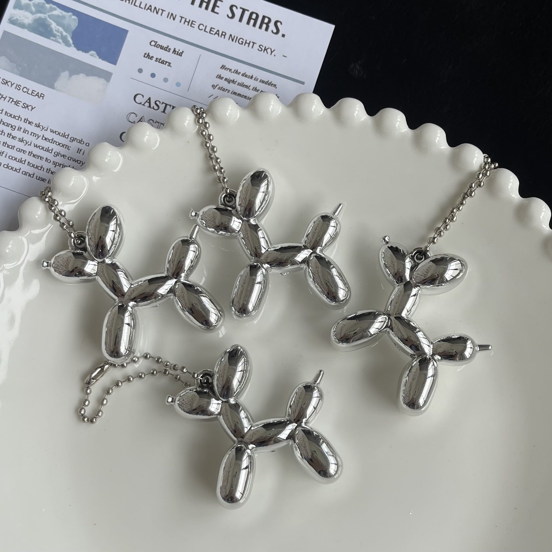 Wholesale Acrylic Balloon Dog Keychain