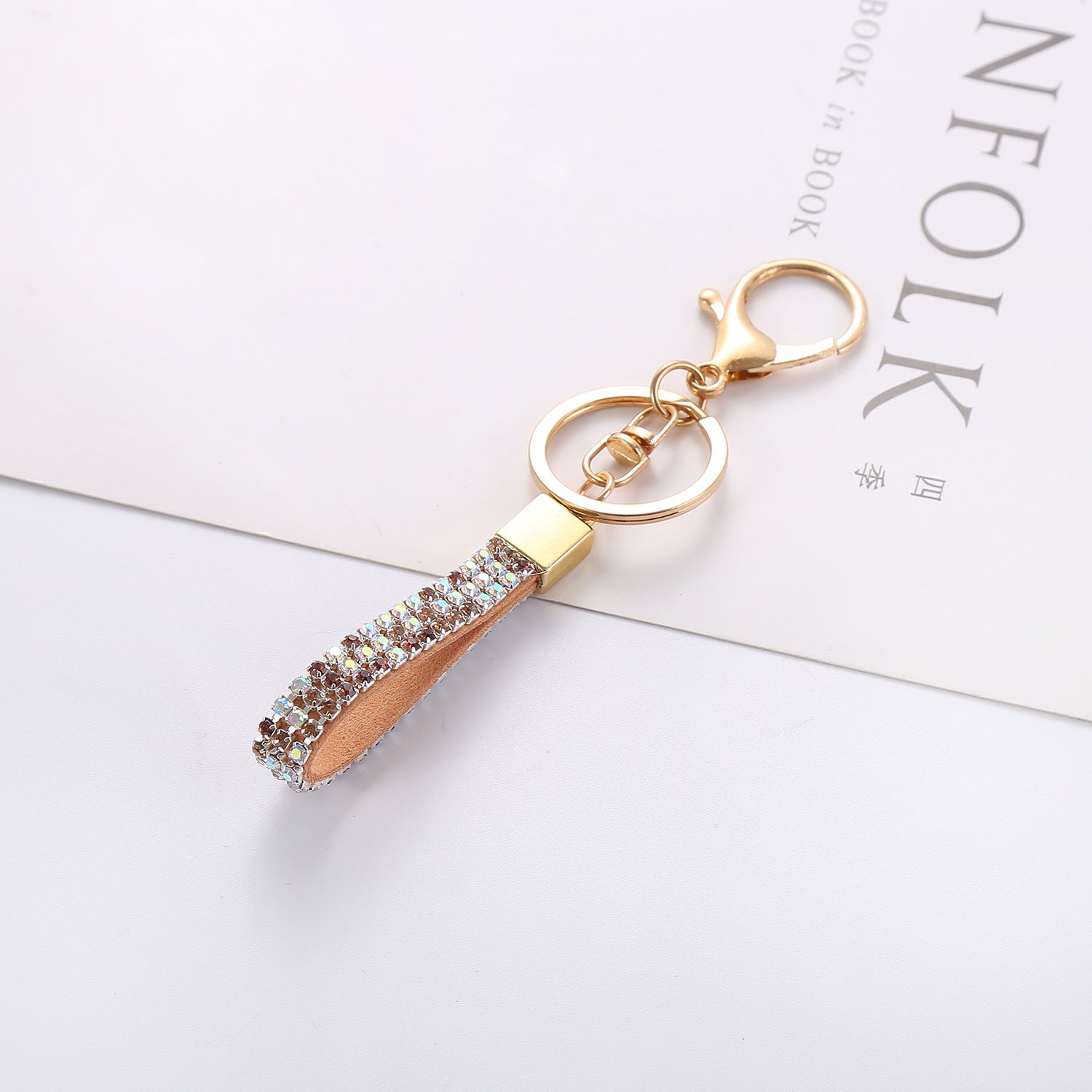 Wholesale Diamond Studded Anti Lost Bag Pendant Car Keychains