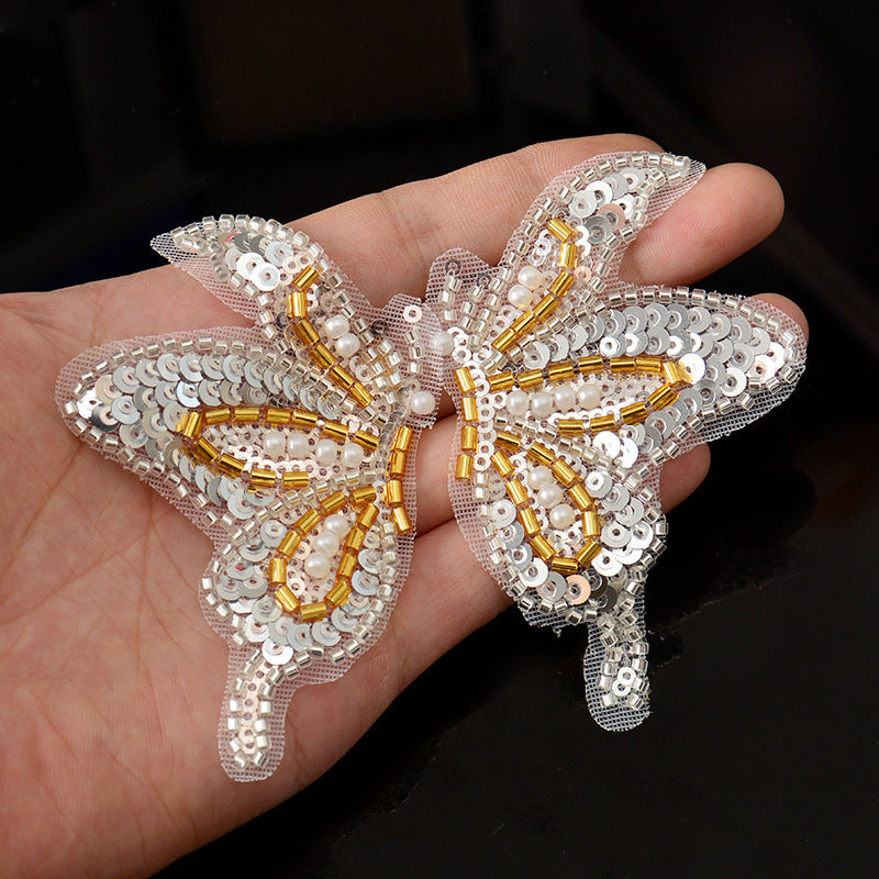 Wholesale Gold Sequin Butterfly Starfish Patch DIY Craft Supply For Clothing Decoration Party And Everyday Use