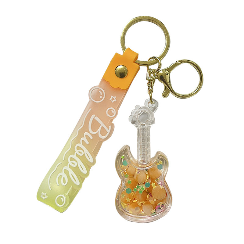 Wholesale Oiled Fruit Guitar Cartoon Keychain