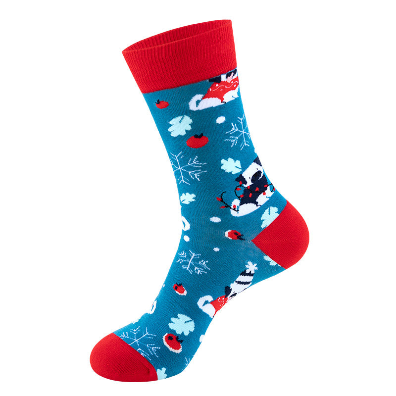 Wholesale Christmas Socks Snowman Santa Claus Cartoon Mid-calf Socks