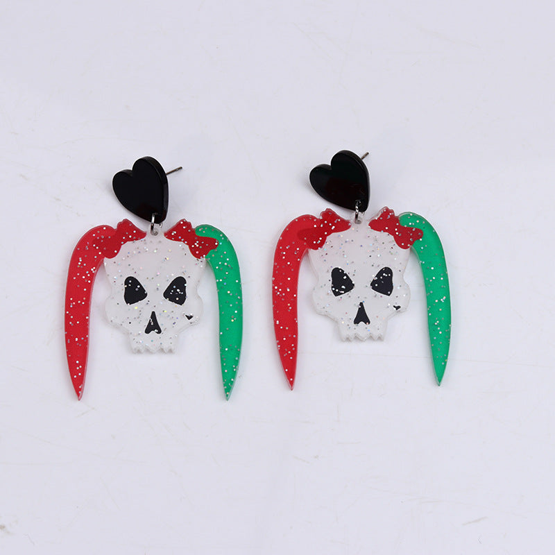 Wholesale Gothic Halloween Blood Knife Acrylic Earrings