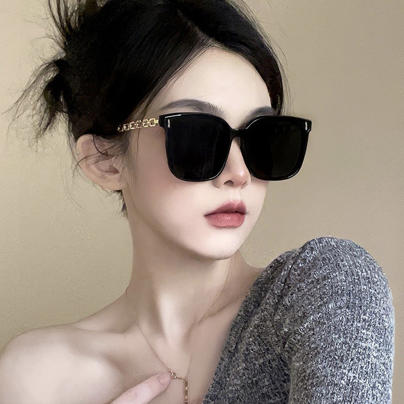 Wholesale Large frame chain leg sunshade sunglasses