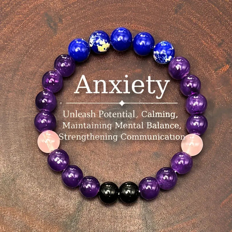 Wholesale Natural Tiger Eye Blue Turquoise Elastic Bracelet