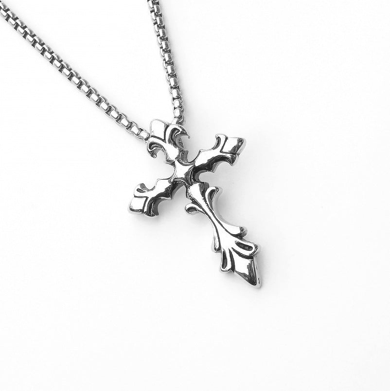 Wholesale Gothic Stainless Steel Sheep Head Skull Titanium Steel Necklace