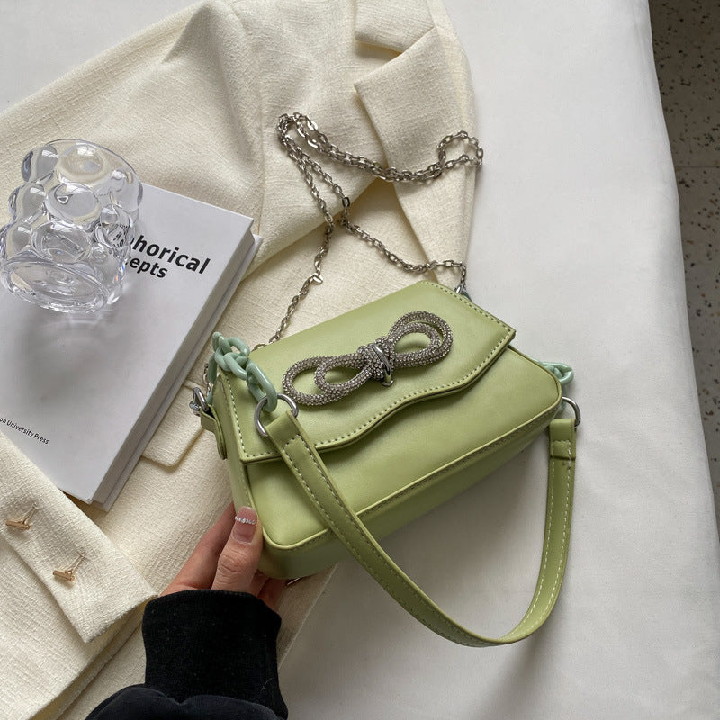 Wholesale Pink PU Small Square Bag Simple Crossbody Bag