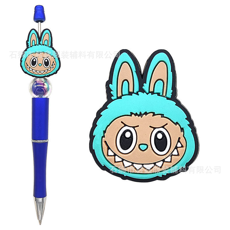 Wholesale 100pcs/pack Cartoon Monster Image Glue Pen Beads  Pen Beads Focus Beads