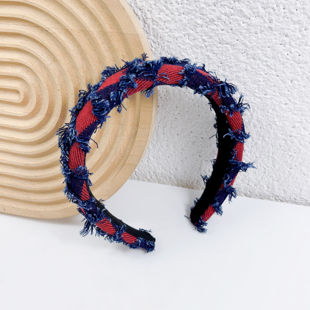 Wholesale Autumn and Winter Fabric Sponge Tassel Headband