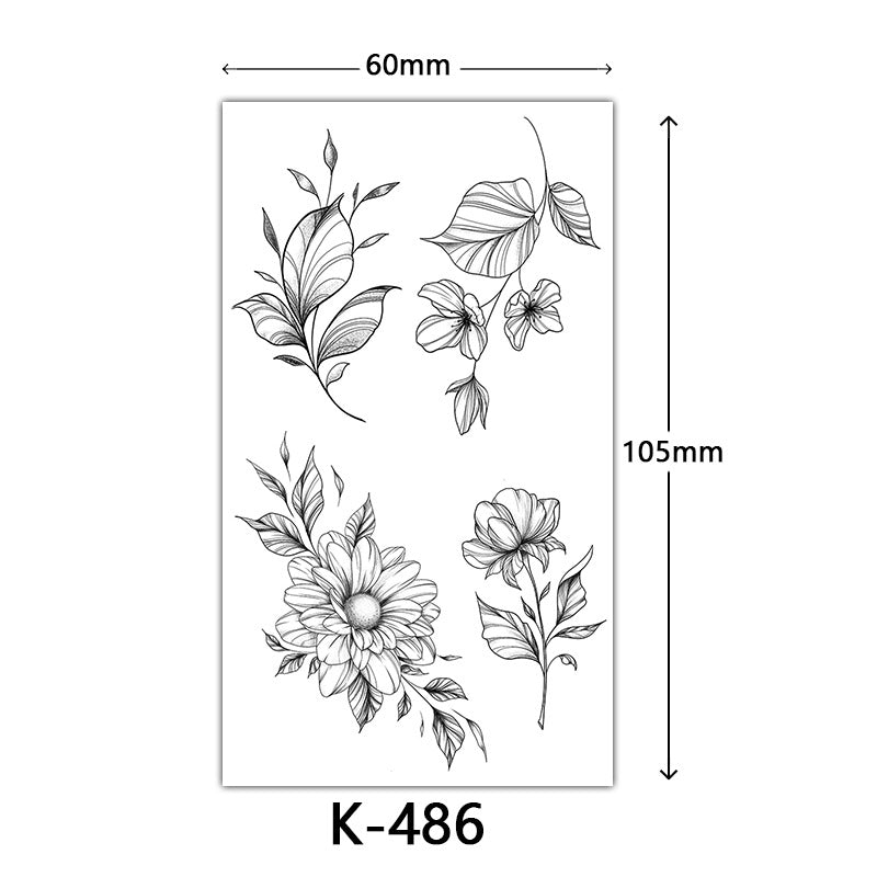 Wholesale Fresh Flower Tattoo Stickers