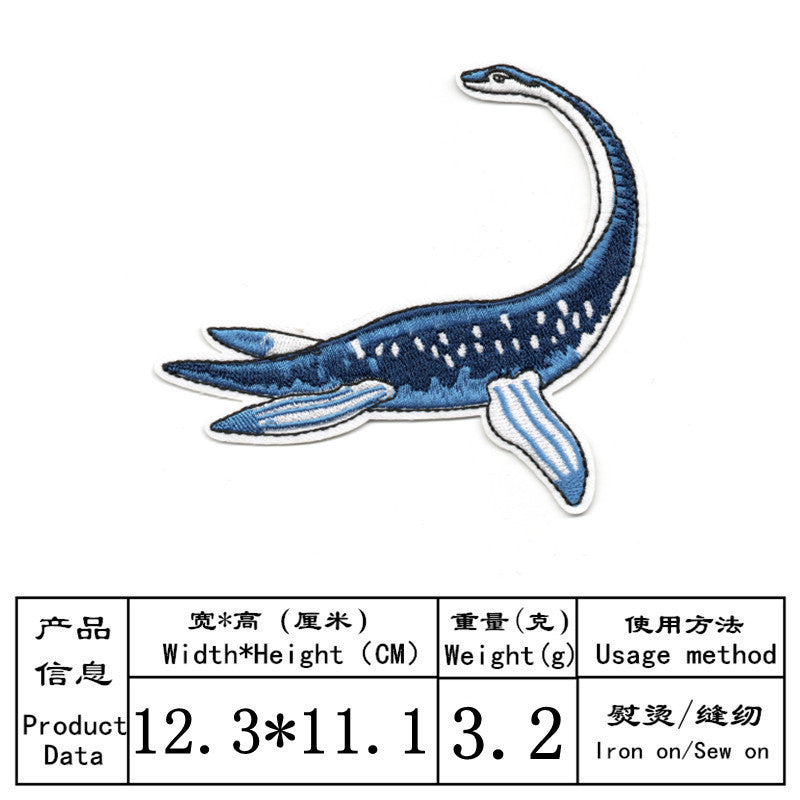 Wholesale 16 Pack Cartoon Dinosaur Embroidery Patches Iron On Appliques Decorative Sew On Badges For Clothing Towels Hats DIY Craft Gift