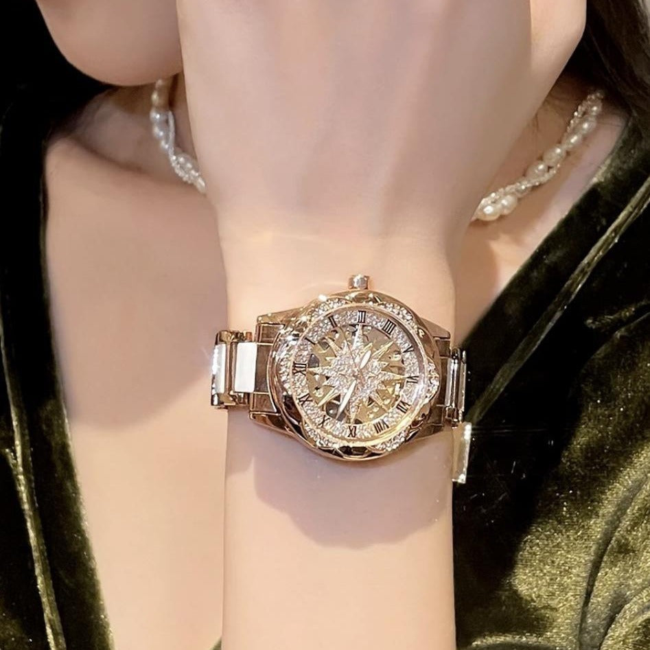 Wholesale Fashion Trend: Sunflower Niche, Light Luxury, and Versatile Mechanical Watch