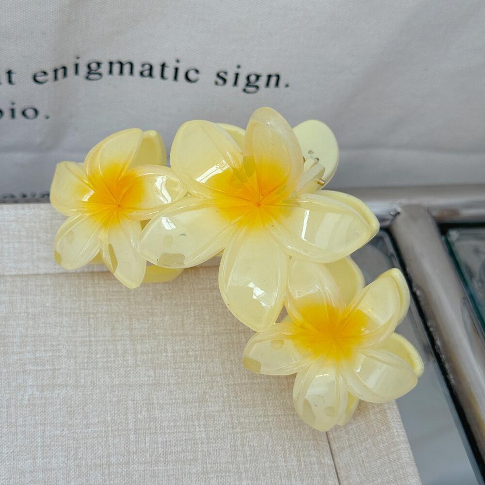 Wholesale large candy color flower hair clip three egg flower clip shark clip hair accessories