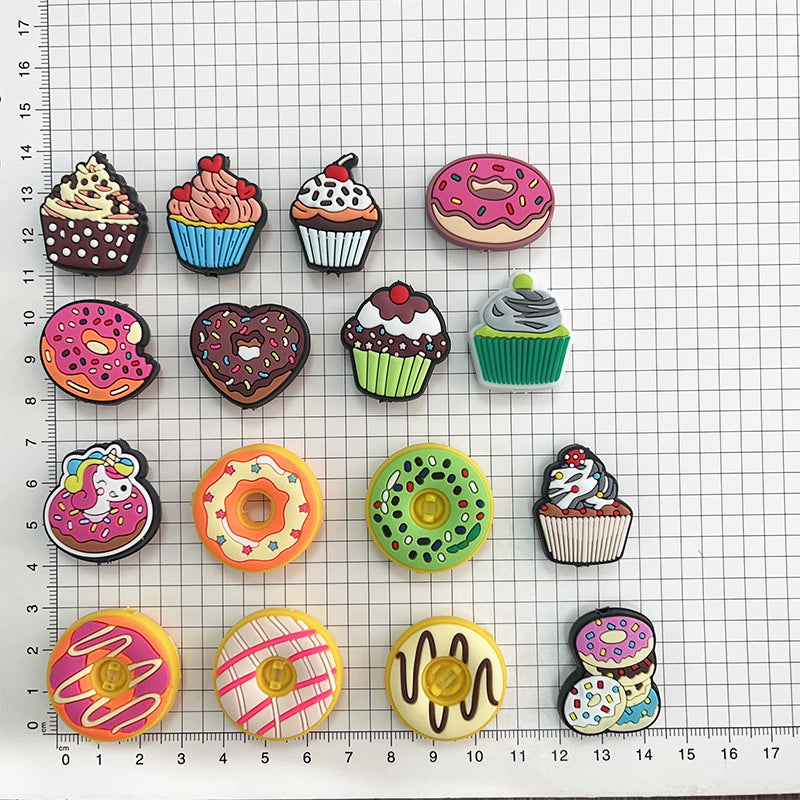 Wholesale Random 100pcs Product Donut Series Creative  Focal Beads