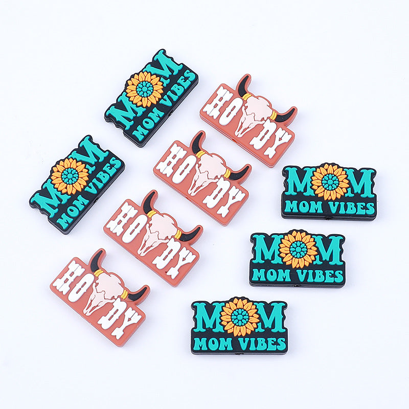 Wholesale 20pcs   Cowboy silicone beads  Focal Beads