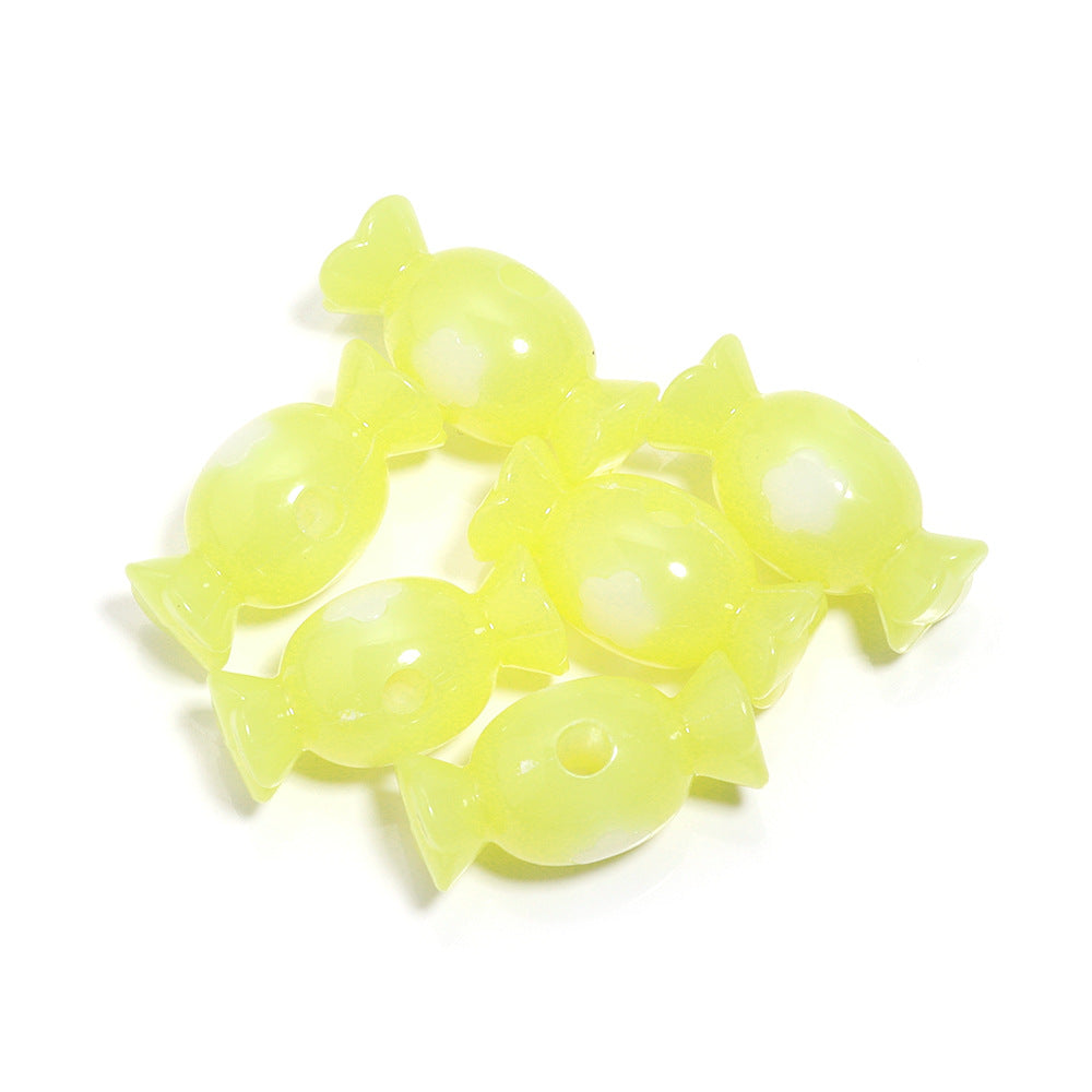 Wholesale  40pcs Jelly two-color colored candy acrylic beads